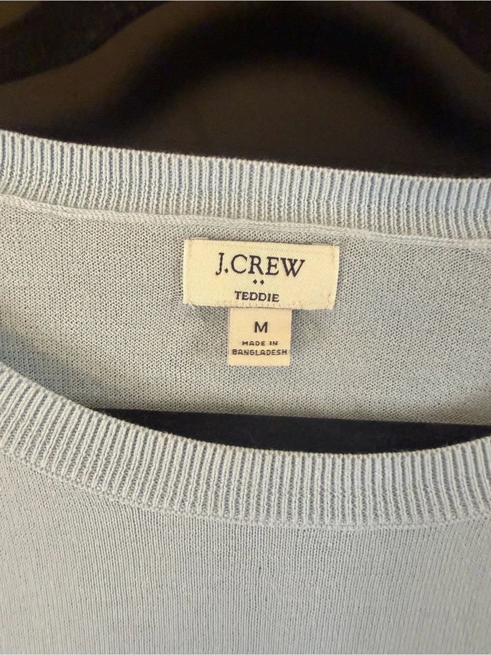 J.CREW Teddie Blue Knit Pullover Sweater Crew Neck Long Sleeve Women's M